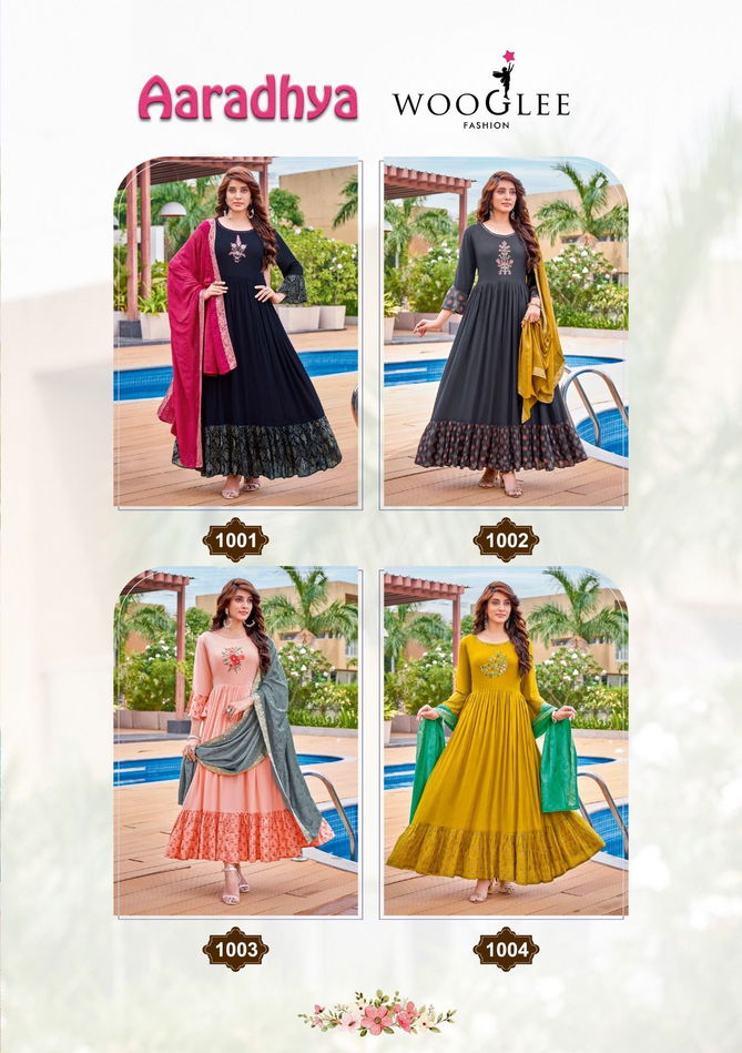 Wooglee Aaradhya Wholesale Anarkali Long Kurti With Dupatta